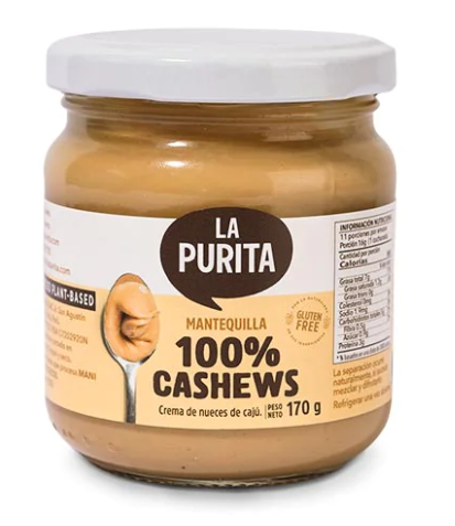 Mini mantequilla de cashews 100% 170 g