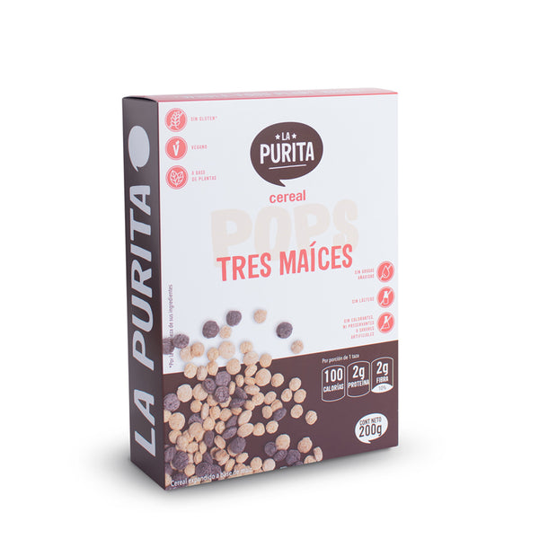 Cereal Pop Tres Maíces La Purita 200 gr